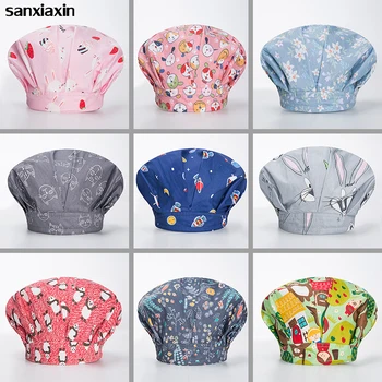 

New Surgical Cap Nurse hat Operating Room Cotton Surgeon Adjustable Dentistry doctor hat pharmacy aerospace set spa Breathable