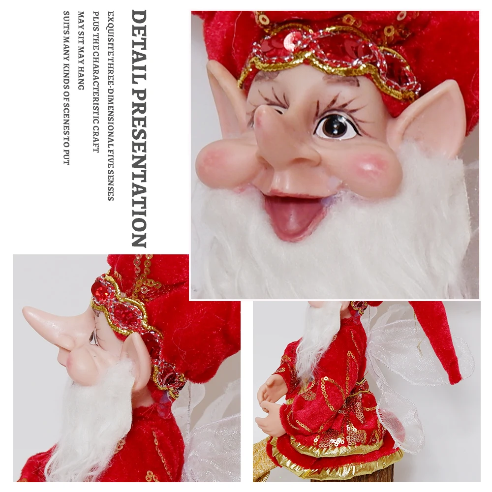 abxmas elf boneca brinquedo pingente de natal ornamentos decoração elf pendurado em pé decoração navidad presentes do ano novo