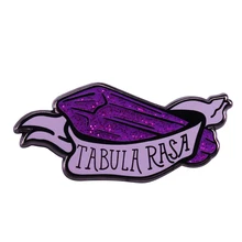 Tabula rasa spells badge Buffy Охотник на вампиров булавка Фиолетовый Блеск Кристалл Брошь