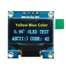 

0.96" Yellow Blue/Blue/White I2c IIC Serial Oled LCD LED Module 128X64 for Arduino Display Raspberry PI 51 Msp420 Stim32 SCR