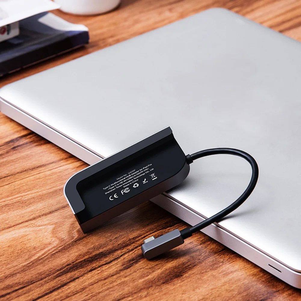 Высокая эффективность офисная мини-передача данных Тип C HDMI адаптер домашний алюминиевый сплав концентратор USB 3,0 3,5 мм Aux 6 в 1 портативный