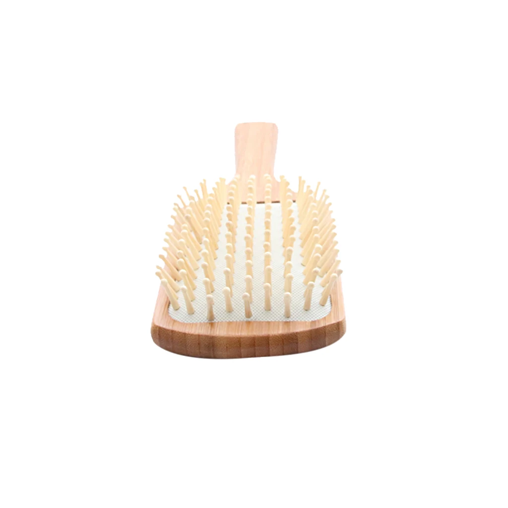 Square Handle 127-Pin Wooden Human Massage Hair Brush Comb /Pet Grooming