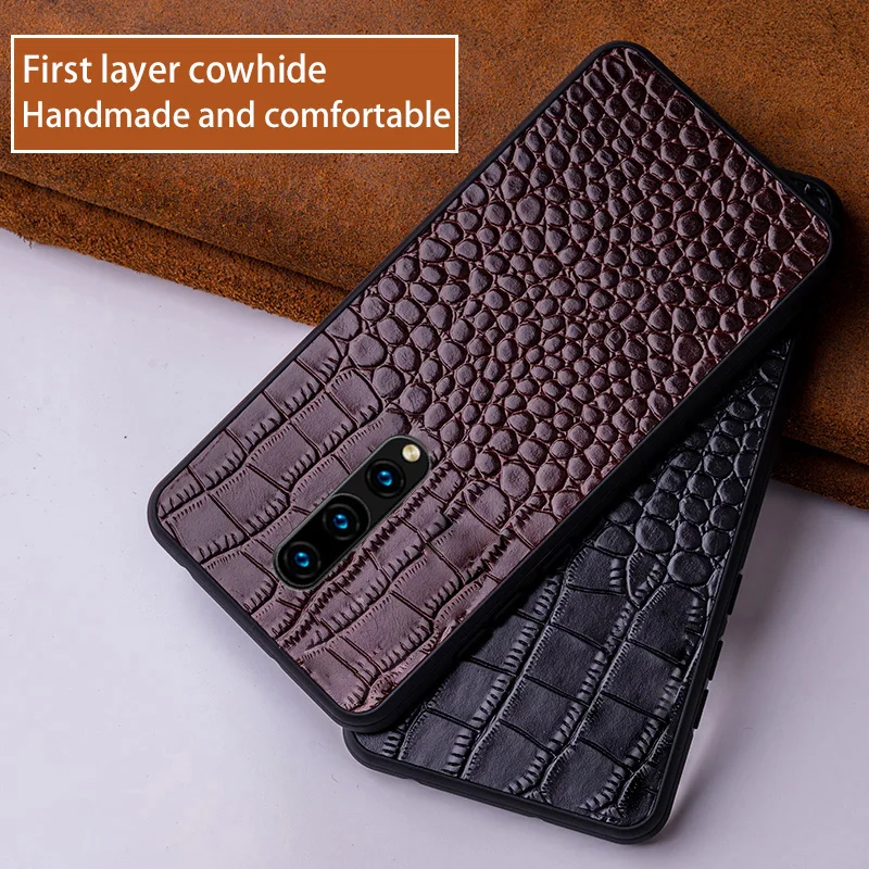 Чехол для телефона для Oneplus 7 7T Pro 6 6T Capas из воловьей кожи с крокодиловой текстурой мягкий чехол из ТПУ