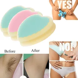 3PCS Magic Painless 3 Shapes Women Hair Removal Sponge Soft Cute Depilation Tools Skin Care Sponges Beauty Ladies Lovely