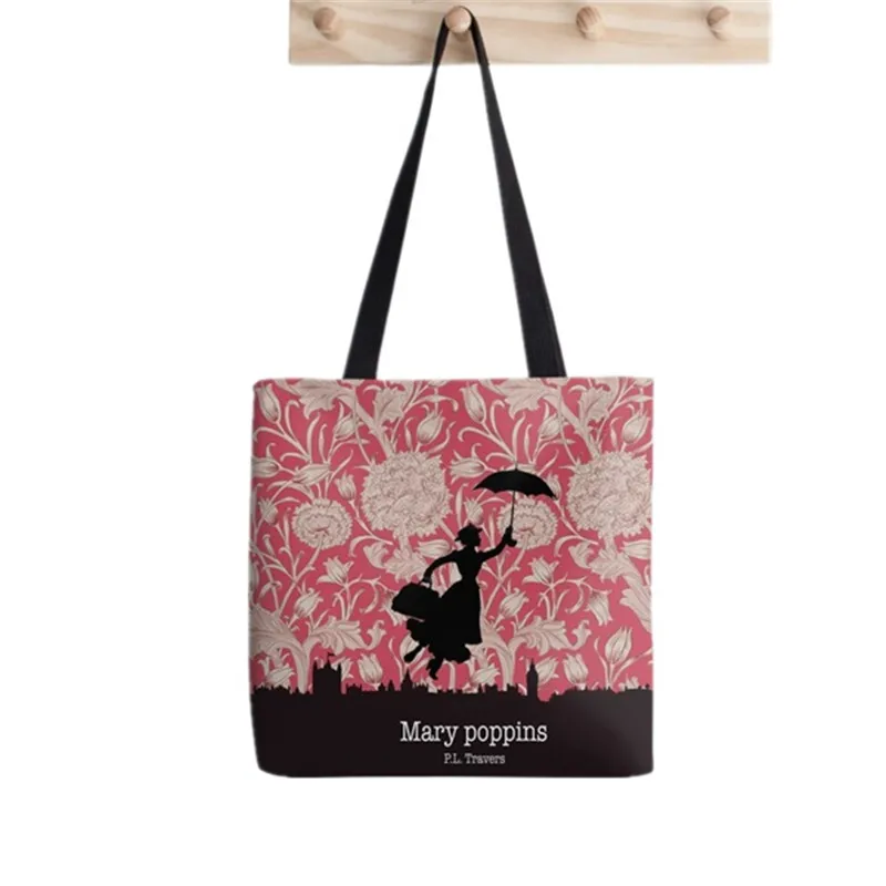 Элегантная женская сумка-тоут Shopper Mary Poppins с рисунком Женская Холщовая Сумка Для