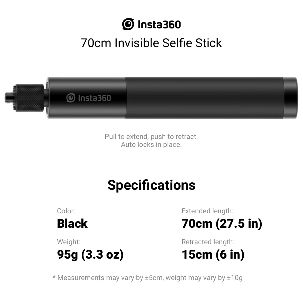Invisível para Insta Vara Selfie go 2 - um x2 r Câmera Acessórios Originais 20222 Nova Versão Insta360 70cm 360 - Image 4