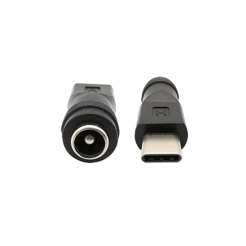DC адаптер питания Коннектор тип-c USB штекер 5,5x2,1 мм Женский Джек конвертер для ноутбуков ПК телефон