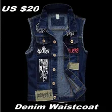 VXO, мужской джинсовый жилет, рваный жилет, мужской дизайнерский джинсовый жилет с заплатками и граффити, мужской ковбойский винтажный жилет размера плюс