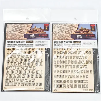 

Creative 3D Alphabet Number Etching Sheet DIY Model Making Personalized Kits for Dioramas Model Scene Decoration Accessories