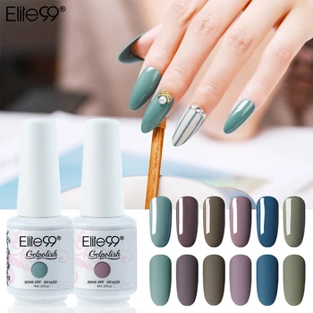 

Elite99 Vanilla Gray Gel Polish UV LED Nail Varnish Primer Gel Polish Salon Manicure 8ML Matte Shiny Effect Nail Art Gel Lak