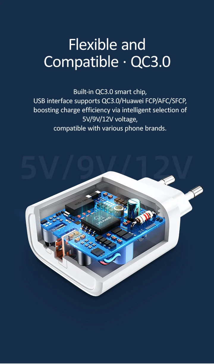 Быстродействующее зарядное устройство PD, USAMS телефон зарядное устройство 5 V/3.4A быстро Тип type-c USB зарядное устройство для iPhone X Macbook huawei Matebook samsung настенное зарядное устройство