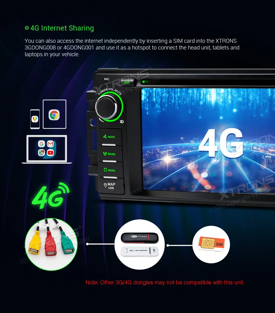 Clearance XTRONS 6.2"Android 9.0 Octa Core 4GB RAM 64GB ROM Car DVD Player Multimedia GPS System TPMS SWC for JEEP for DODGE for Chrysler 19