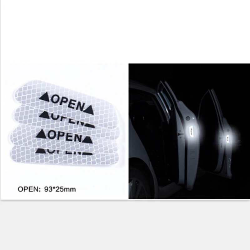 4 шт. Светоотражающая наклейка на дверь автомобиля открытая для Chevrolet Cruze Niva Aveo Epica