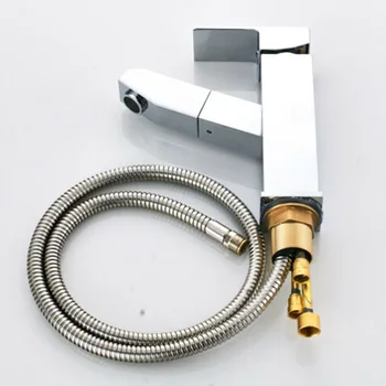 

Bathroom Copper Sink Faucet Cold Hot Mixer Tap Basin Pull-Out Sprayer Single For Hot And Cold Water Mixing Valve High Quality