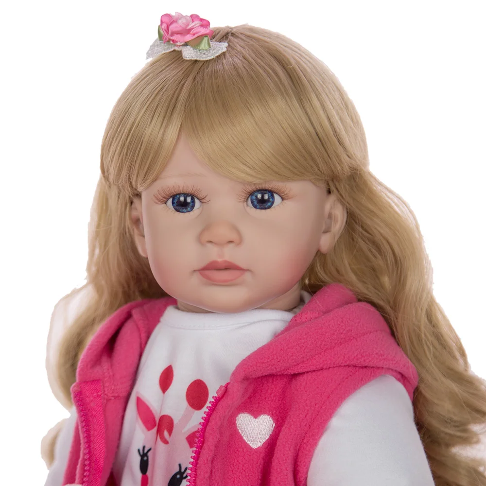 24 дюйма силиконовые куклы Reborn Baby реалистичные детские Boneca Одежда для новорожденных "lifelike" Настоящая Девочка Принцесса Кукла Reborn Малыш игрушки Рождественский подарок