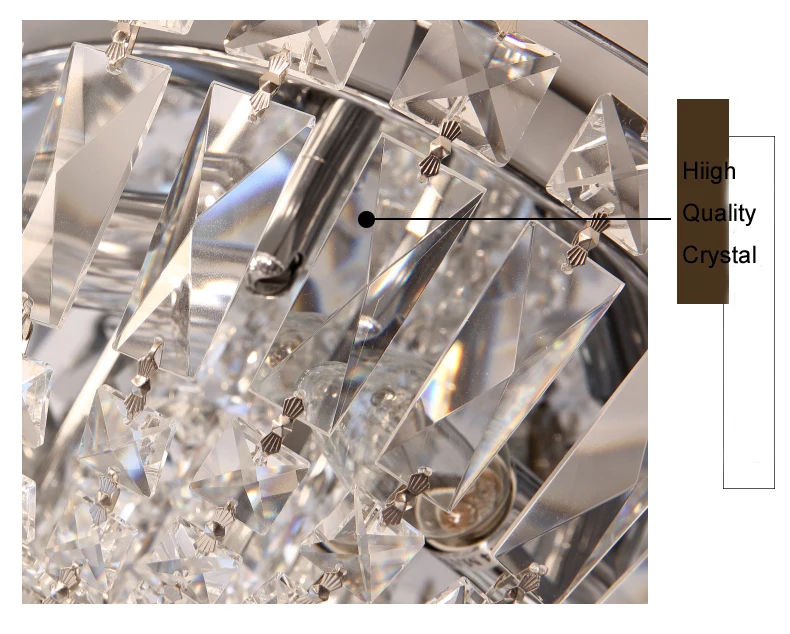 Светодиодный потолочный светильник в современном стиле с кристаллами, Американский роскошный потолочный светильник, 3 белого цвета