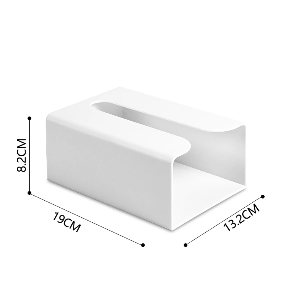 Household Office Wall-mounted Tissue Box Multi-function ABS Eco Friendly Non-porous Square Storage Paper Dust Resistance Solid