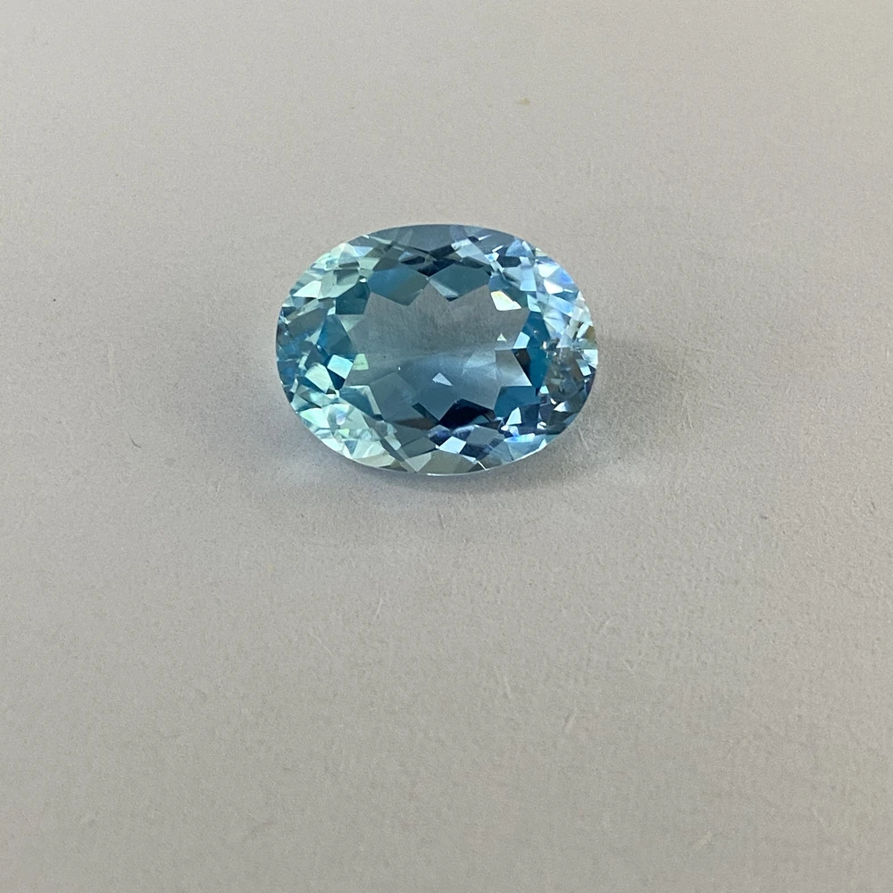 

3.4carats To 9.7carats Natural Sky Blue Topaz AAA High Quality 11x9mm Oval Cut Loose Gemstones