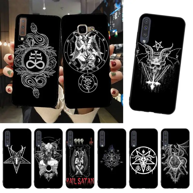 Babaite Pentagram 666 Demonic Satanic Silicone Black Phone Case For Samsung A51 A71 A40 A50 A70 A10 A20 A30 A6 A7 A8 A9 | Мобильные