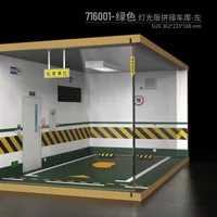Scene 1:18 Diorama Miniature Simulation Garage Wood Show DIY Car Model Acrylic Dust Cover Adult Collection Ornaments 1