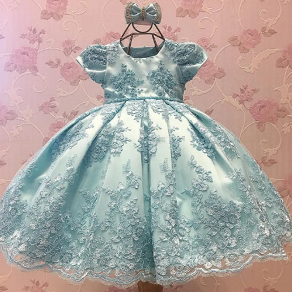 Picture color Красивое платье с цветочным узором для девочек вечерние платья, vestido daminha пояс с жемчугом, бантом, рукавами-крылышками, платье с цветочным узором для девочек кружевное платье для первого причастия - Цвет: Picture color