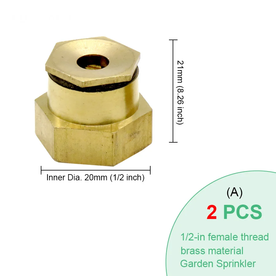 MUCIAKIE, латунная насадка, садовый распылитель, спрей, медная система охлаждения, насадка, оросительная нить, инструменты для полива тумана - Цвет: 2pcs - a