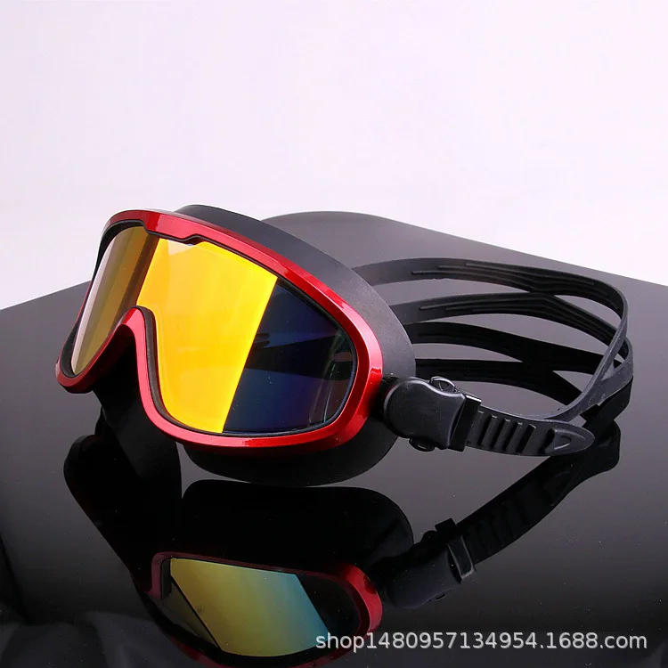 

Outdoor Sports New Style Swimming Goggles High-definition Waterproof Anti-fog Swimming Glasses Big Box Silica Gel Electroplating