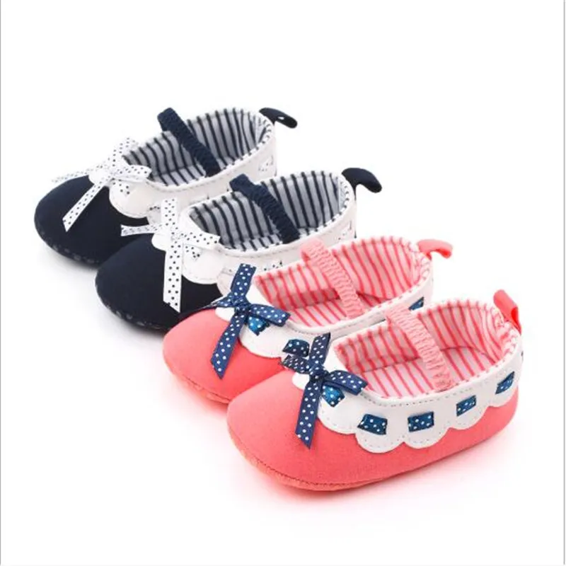 Cute Bowknot Baby Shoes infants Girls First Walkers Soft Sole Toddler Crib Shoes Toddlers Girls Princess Shoes