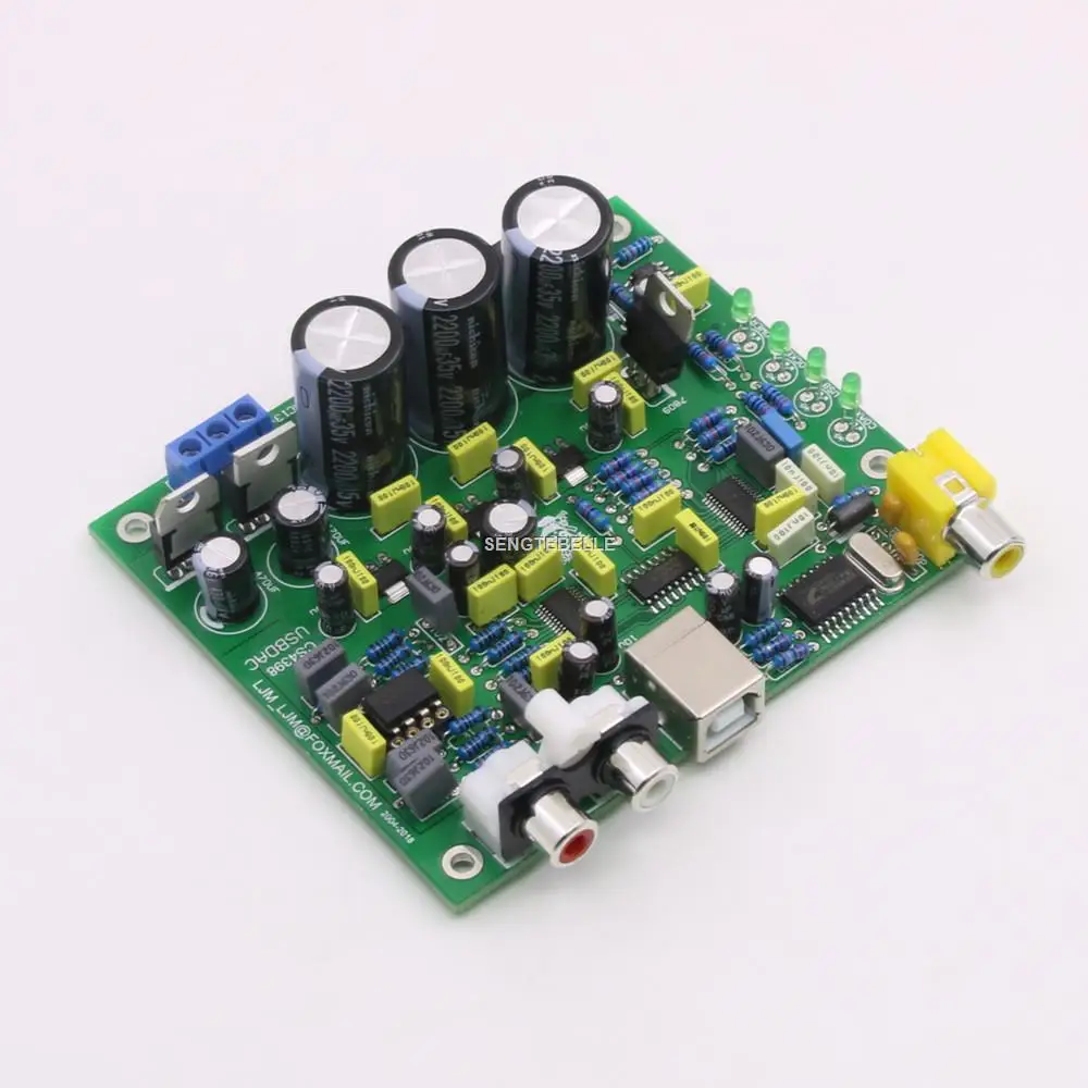 New  DIY CS8416+CS4398 DAC Board / kit Hifi audio decoder board Support USB coaxial speaker amplifier board support dual microphone amplificatore 220v 50w car accessory bt hifi bass audio usb tf mp3 fm