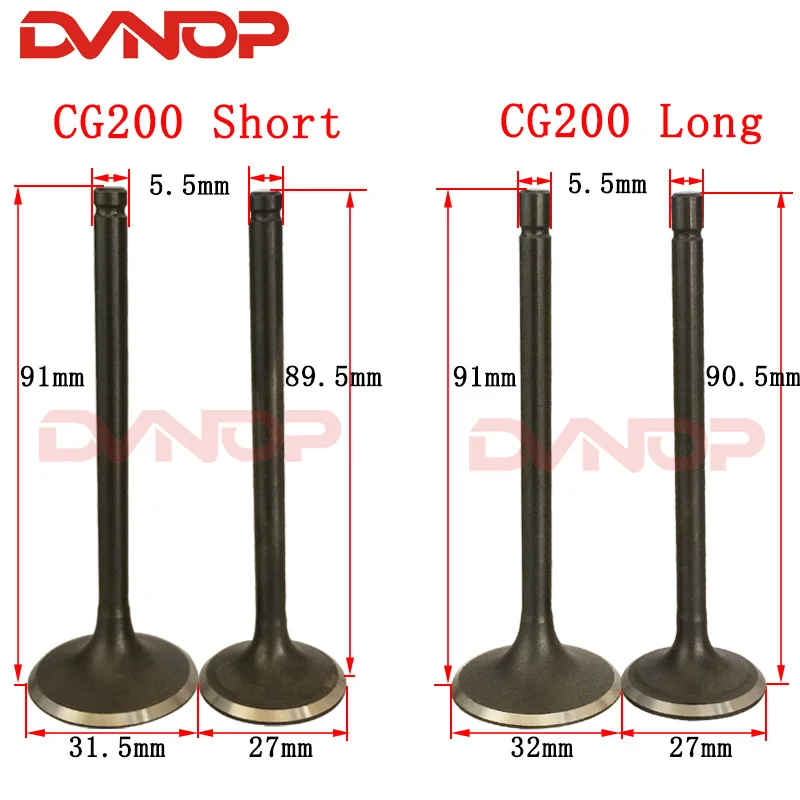 Intake & Exhaust Valve Set For LIFAN ZONGSHEN CG250 250cc – Fits Go Karts, Dirt Bikes & ATVs