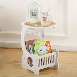 Table basse multifonction, bureau à thé, avec étagère de rangement, support pour livres et magazines, pour salon 