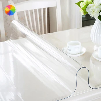 

Soft Glass Computer Desk Mat Transparent Frosted Waterproof Plastic Tablecloth Writing Student Desk Fillet Tableware Pad XBFF