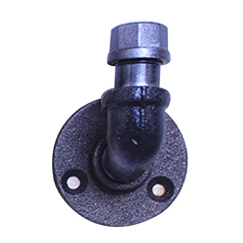 

Iron Bathroom Heavy Duty Home Decor Robe Coat Hook Hanger Wall Mounted Rustic Industrial Pipe Entryway Door Back DIY Style
