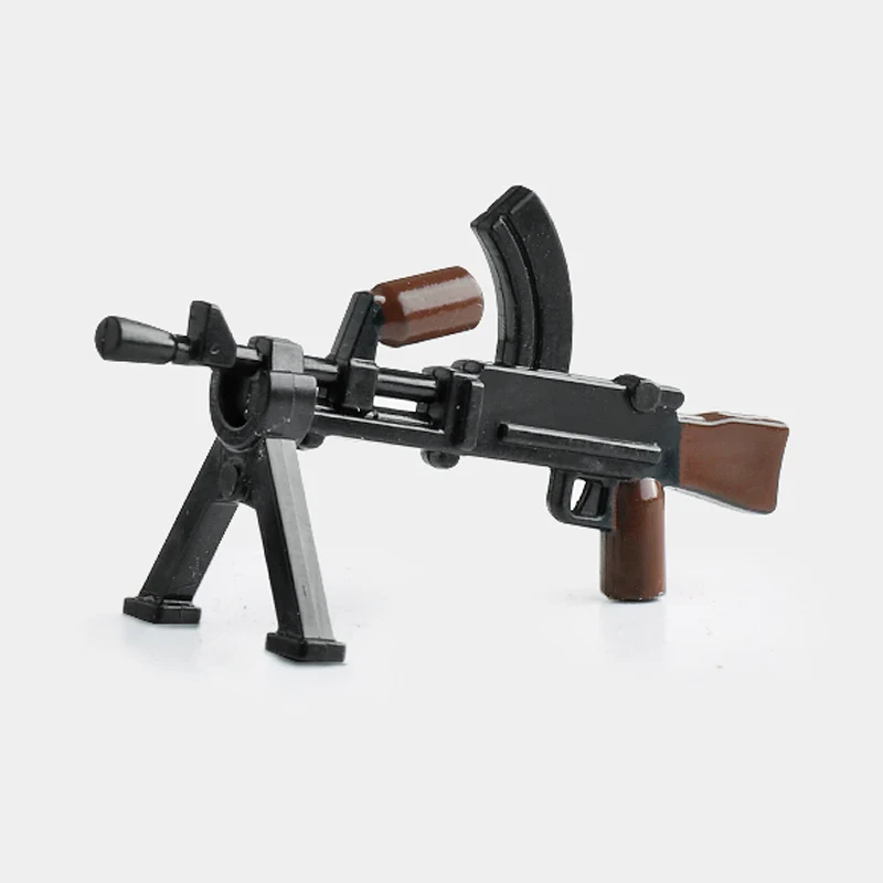 

2 Pcs/Lot WW2 Guns Military Weapons Rifle Machine Gun Submachine MOC Part Building Blocks Bricks Toys for Children X345