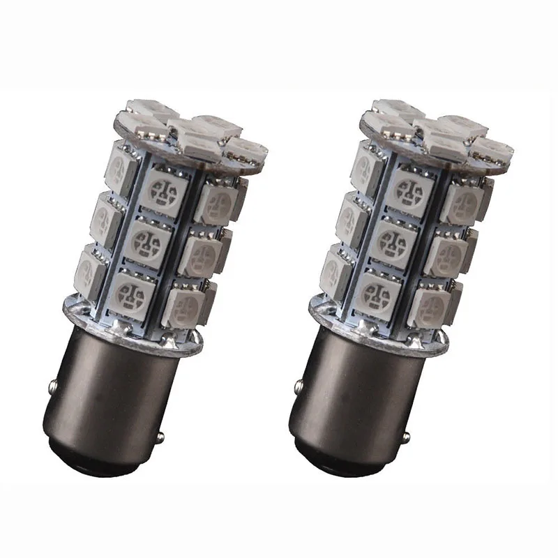 2 шт. желтый 1157-5050-27SMD светодиодный Автомобильный задний стоп-сигналы, парковочные огни, длительный срок службы, долговечный в использовании