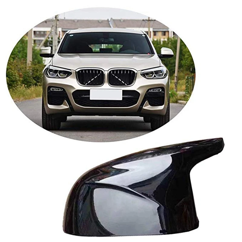 Для BMW, новые модели X3, G01, X4, G02, X5, G05, крышка зеркала заднего вида, M Look, глянцевый черный цвет,-UP