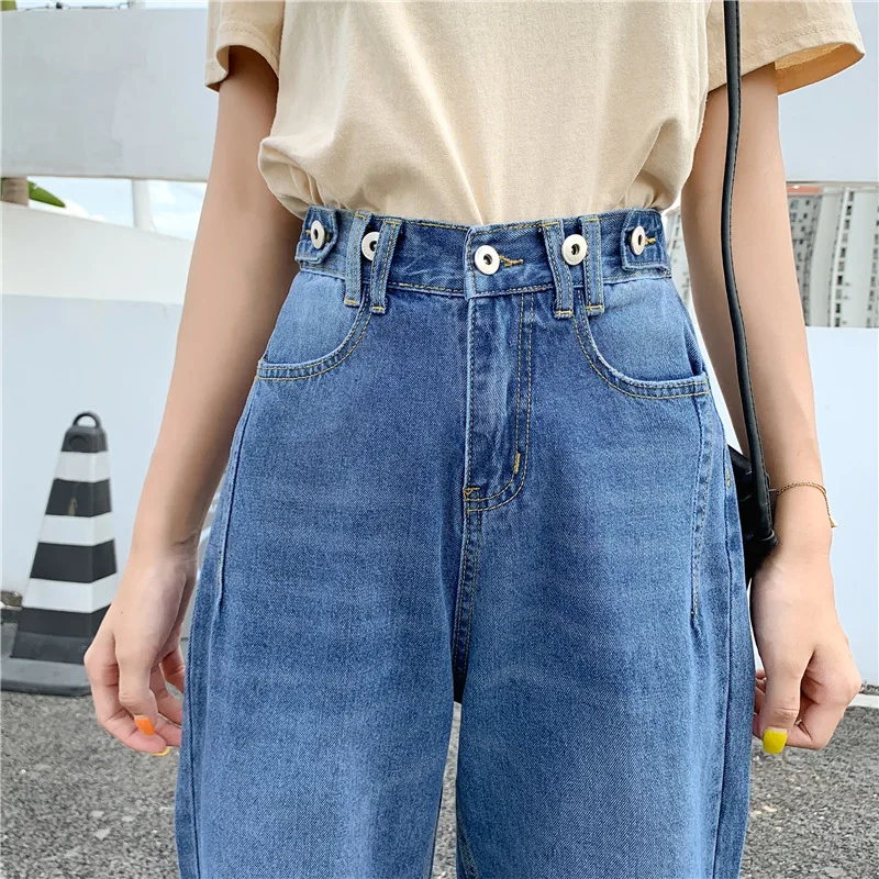Jeans Women Large Size 5XL High Waist Ankle-length Trousers Womens Denim Classic All-match Korean Style Harajuku Straight Casual