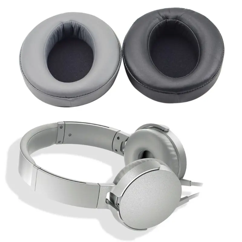 1Pair Protein Leather Earpads Ear Cushion Cover for So ny MDR XB950AP XB950n XB950B1 Wired Headphones