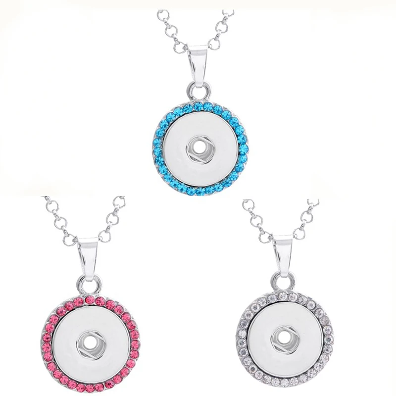 Новые ювелирные ожерелья с застежкой и кристаллами Стразы круглое 18 мм ожерелье