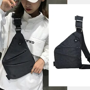 

Fashion Sling Bag Casual Canvas Chest Bag Anti Theft Crossbody Bags Female Student Arts Anti Theft Canvas Black Bag#G20