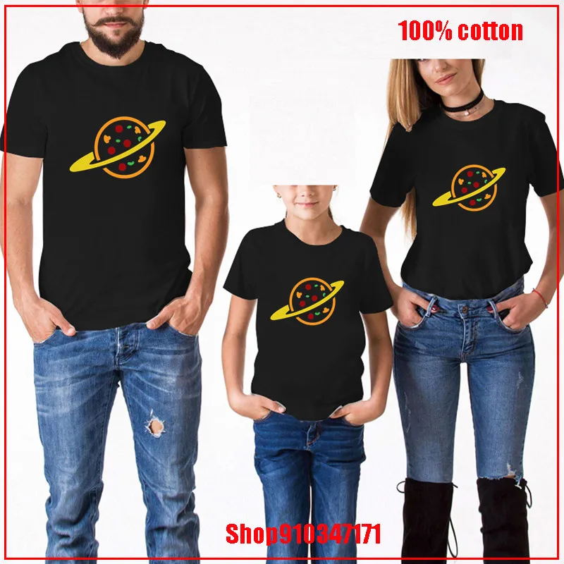 Pizza Planet/наряд для родителей и ребенка Одинаковая одежда мамы дочки Детская летняя