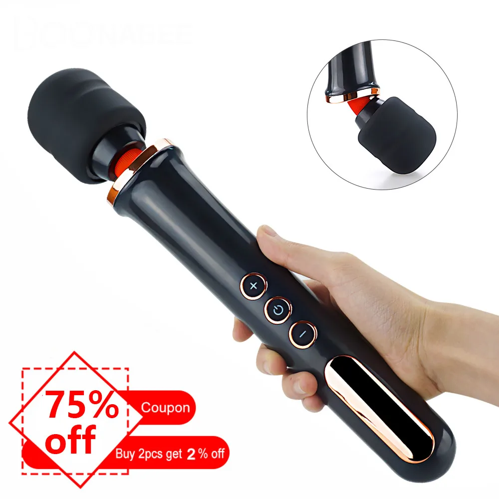 Powerful Clit Vibrator For Woman Huge AV Magic Wand Personal Body Massage Clitoral Stimulator Big Head Erotic Sex Toys | Красота и