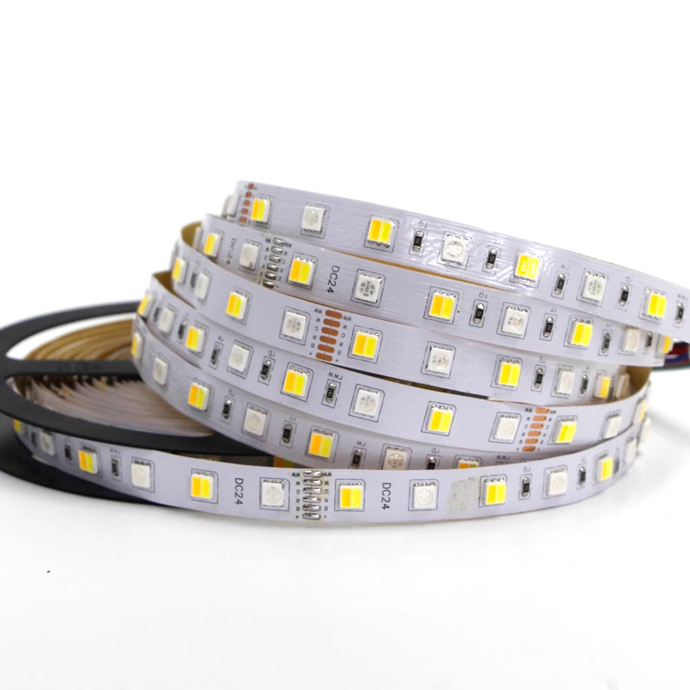 

DC12V 24V RGB+CCT LED Strip Light SMD 5050 RGBW RGBWW RGB WWA Flexible led Stripe Rope Tape Decorative Lights 5M