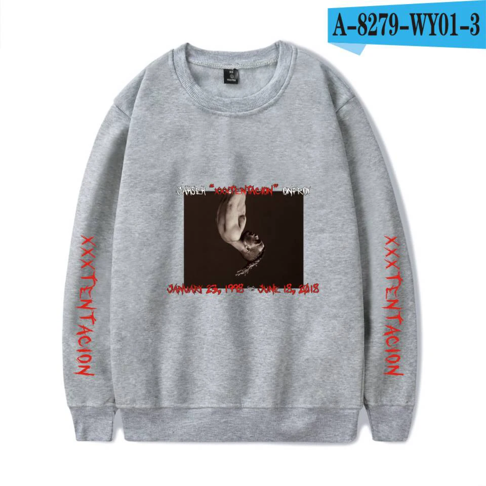 A8279-WY01 XXXTentacion свитер рэпер для женщин и мужчин Весенняя уличная одежда в стиле хип-хоп толстовка с круглым вырезом одежда Xxxtentacion мужской свитер - Цвет: A8279-WY01