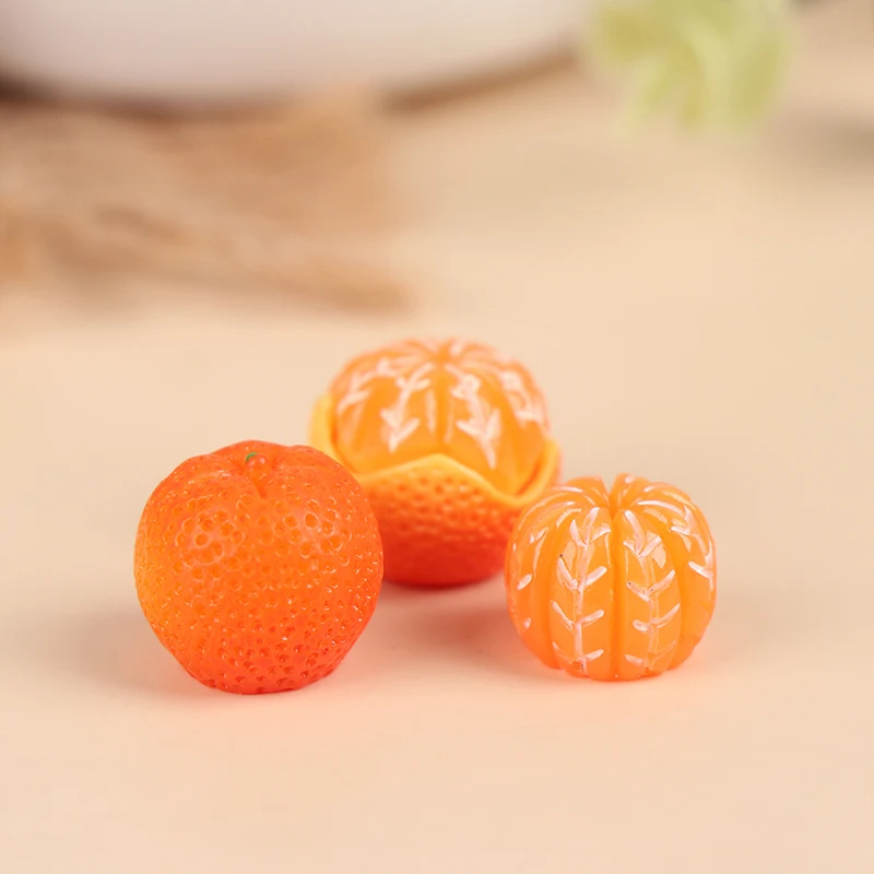 1:6 / 1:12 Dollhouse Miniature Orange Model Food Play DIY For Dollhouse Decoration New 4
