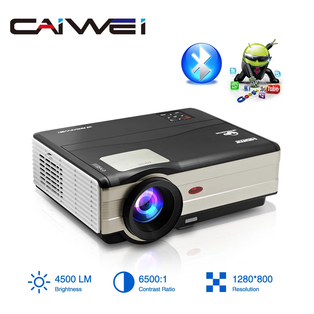 A8AB умный светодиодный проектор для домашнего кинотеатра Android WIFI Beamer Bluetooth Full HD