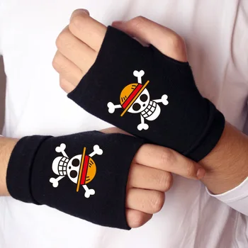 

One Piece Gloves Autumn Winter Cotton Warm a half means the gloves Anime luffy Trafalgar Law Cosplay Handwear