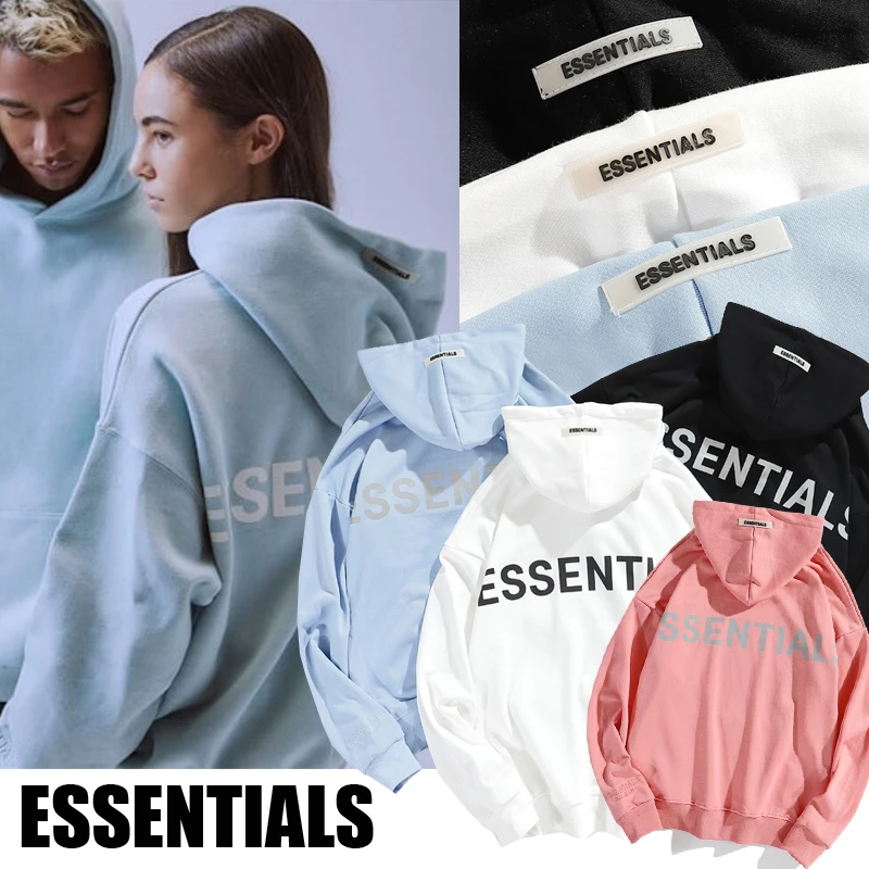 

Fog double thread essentials embroidered reflective men's and women's clothing hoodie high street top 100% cotton high quality