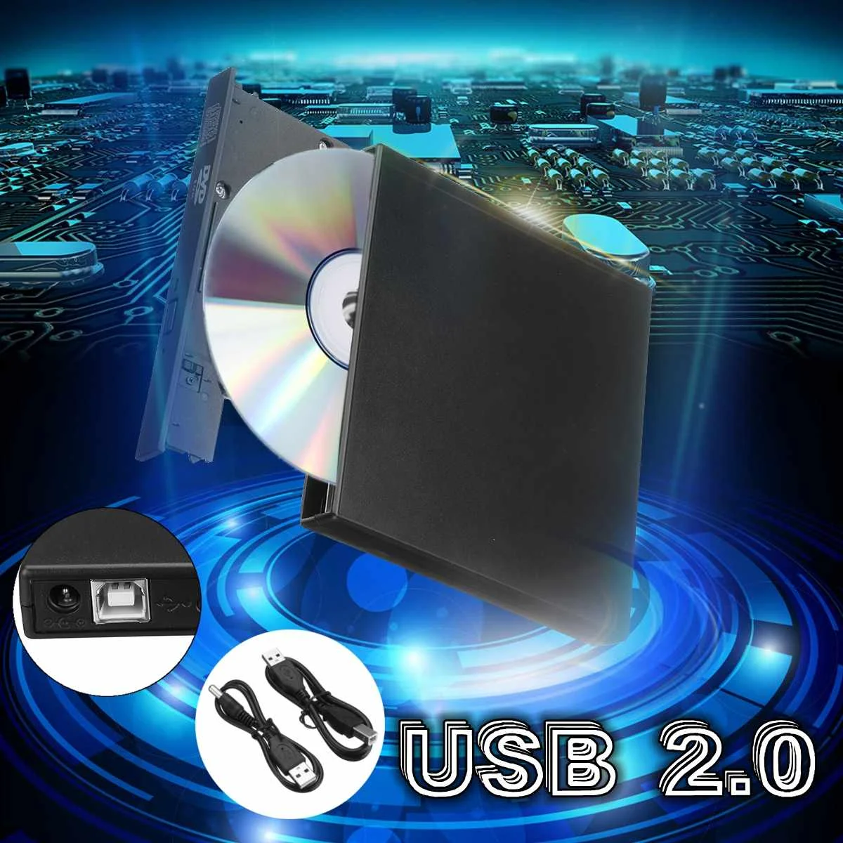 Внешний DVD привод Оптический привод USB 2,0 CD rom плеер CD-RW записывающее устройство для ноутбука Windows PC