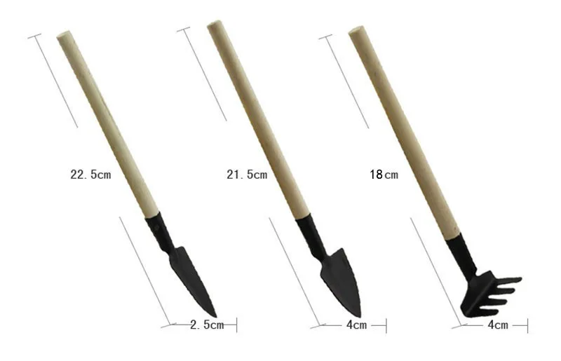 3 पीस होम गार्डनिंग टूल सेट बालकनी होम-ग्रो मिनी डिगिंग सूट थ्री-पीस फावड़ा रेक प्लांटिंग टूल्स कॉम्बिनेशन